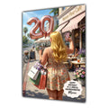 20th Birthday Card Girl, Granddaughter, Daughter, Niece, Large A5 Size