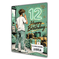 12th Birthday Card for Boys Personalised, Son, Grandson, Nephew,  A5 Size
