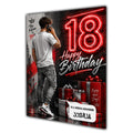 18th Birthday Card for Boys Personalised, Son, Grandson, Nephew,  A5 Size