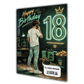 18th Birthday Card for Boys Personalised, Son, Grandson, Nephew,  A5 Size