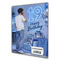 19th Birthday Card for Boys Personalised, Son, Grandson, Nephew,  A5 Size