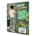 19th Birthday Card for Boys Personalised, Son, Grandson, Nephew,  A5 Size