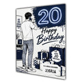 20th Birthday Card for Boys Personalised, Son, Grandson, Nephew,  A5 Size