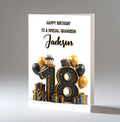 Personalised Birthday Card for Him Men Boys Large A5 Size ANY AGE Relaton