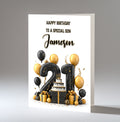 Personalised Birthday Card for Him Men Boys Large A5 Size ANY AGE Relaton