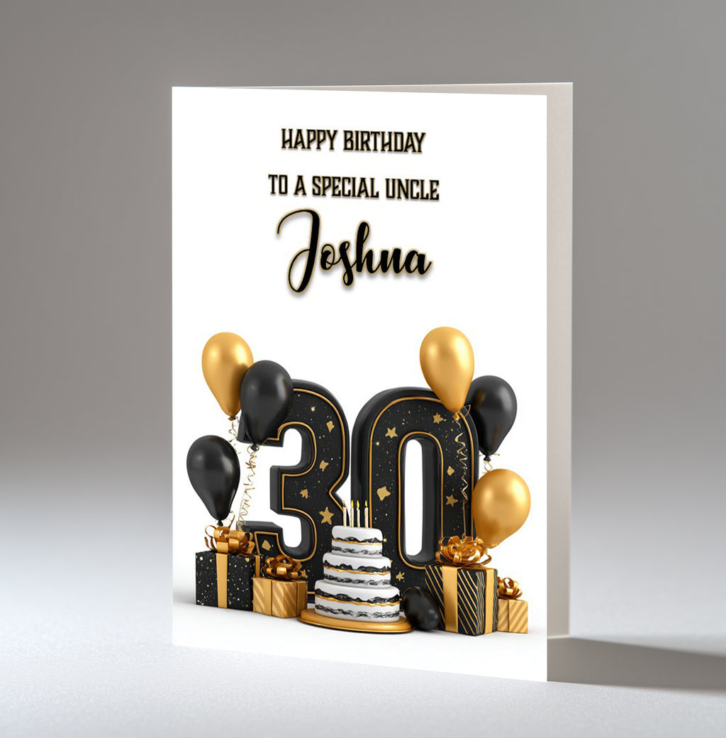Personalised Birthday Card for Him Men Boys Large A5 Size ANY AGE Relaton