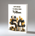 Personalised Birthday Card for Him Men Boys Large A5 Size ANY AGE Relaton