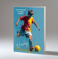 Personalised Birthday Card For Boys, Grandson, Son, Nephew, Brother, Football, A5 Size,