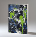 Personalised 11th Birthday Card - Boy Playing Football