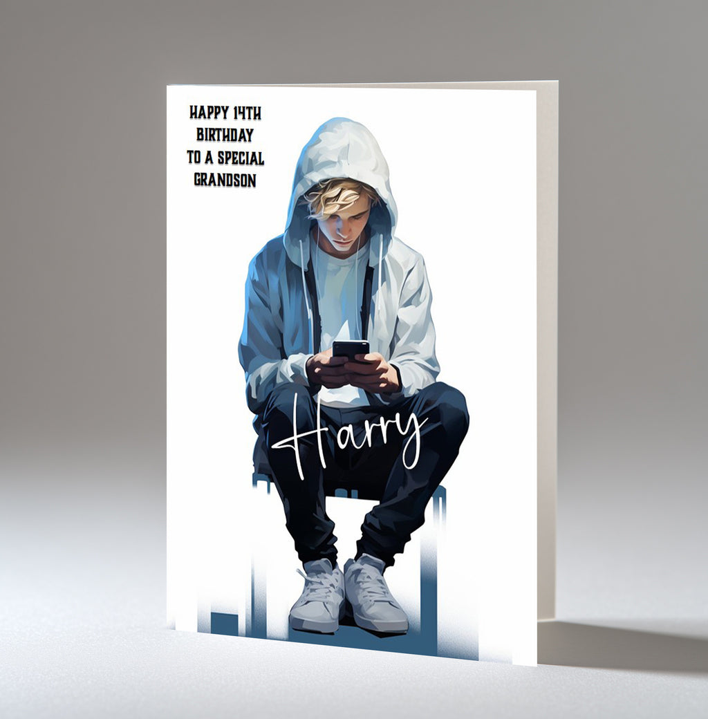 Birthday Card for Boys, Personalised, Son, Grandson Nephew Teenager A5 Size