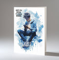 Personalised 14th Birthday Card - Boy Using a Phone