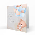 Personalised Baby Shower Card - Teddy Bear with Balloons