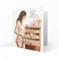 Personalised Baby Shower Card - Mum to Be Preparing Baby Clothes
