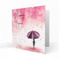 Personalised Baby Shower Card - Pink Umbrella in the Rain