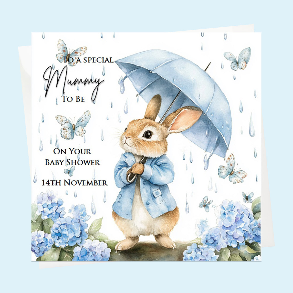 Personalised Baby Shower Card, Pregnancy Card, Baby Boy, Mummy to Be,