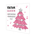 Personalised Christmas Card - Pink Tree and Music Notes