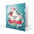 Personalised Christmas Card - Santa and Christmas Wreath