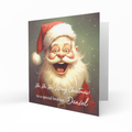 Personalised Christmas Card - Happy Santa Portrait