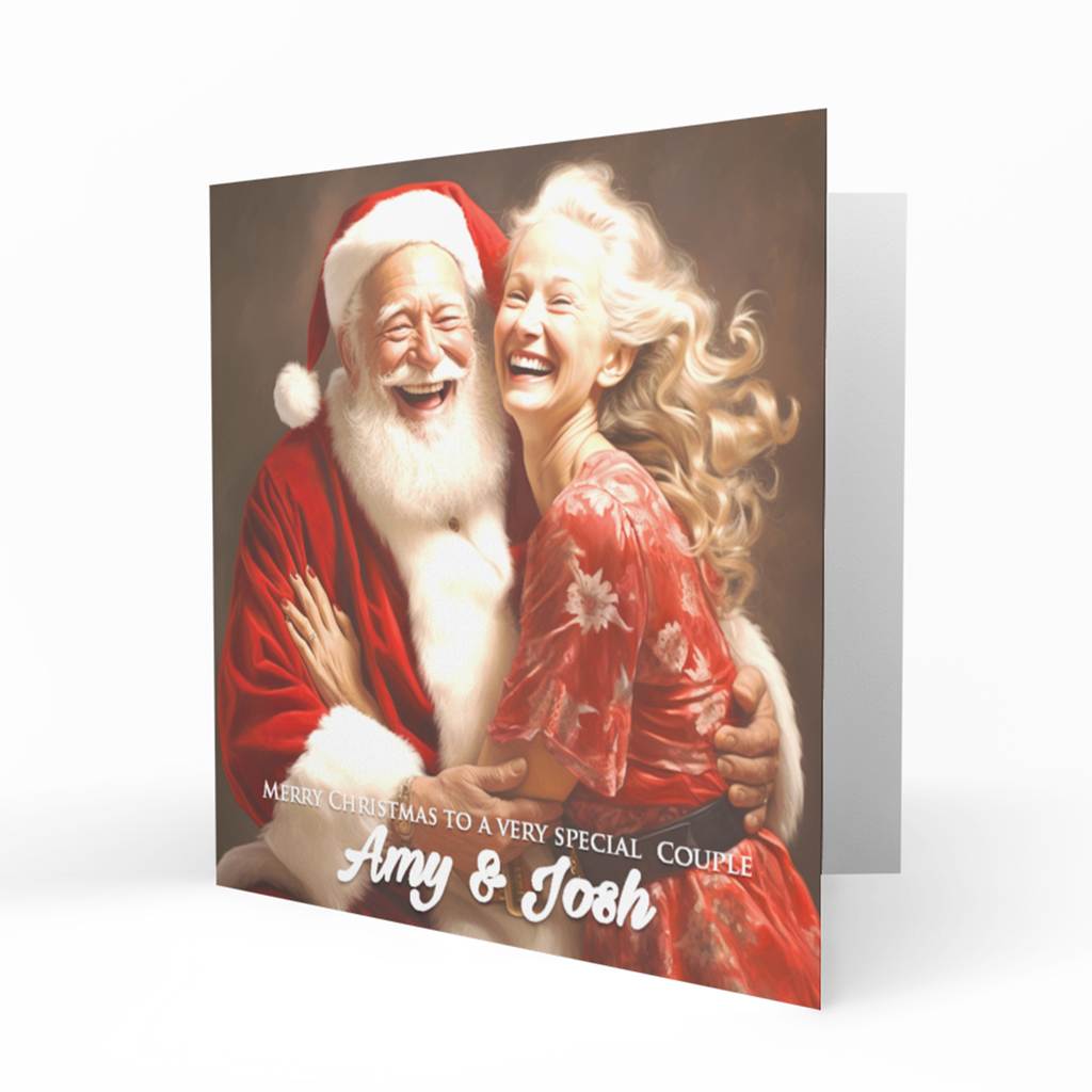 Personalised Christmas Card, Any Name, Any Relation, Mr and Mrs Claus, Special Couple, Neighbour, Friend, Gran, Nanna