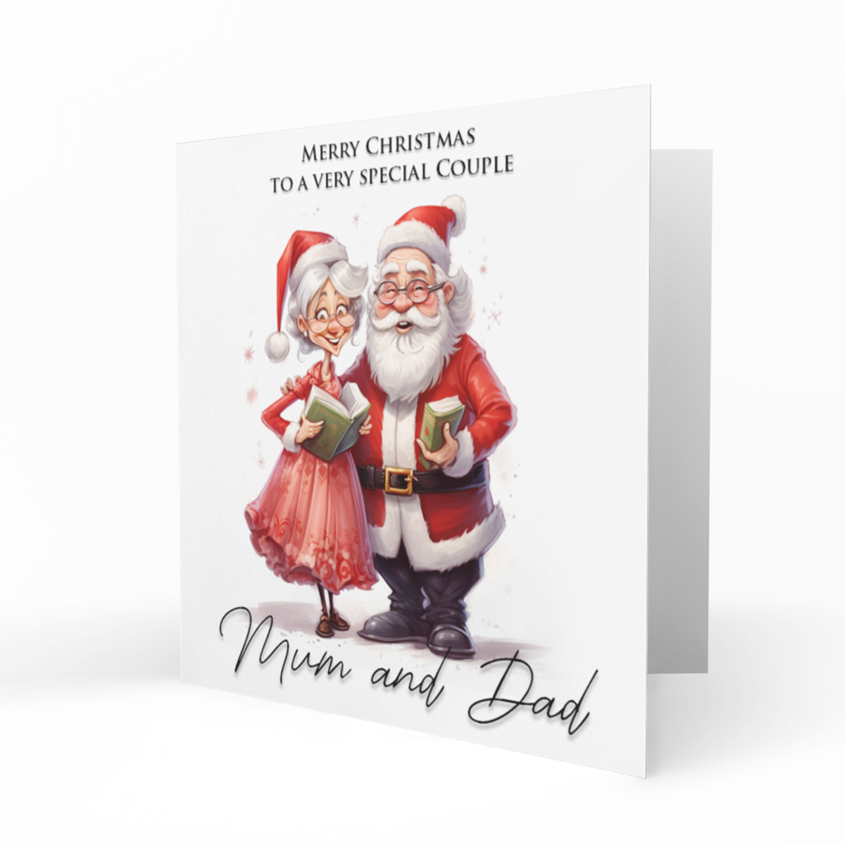 Personalised Christmas Card, Any Name, Any Relation, Special Couple, Neighbour, Friend, Mr and Mrs Claus