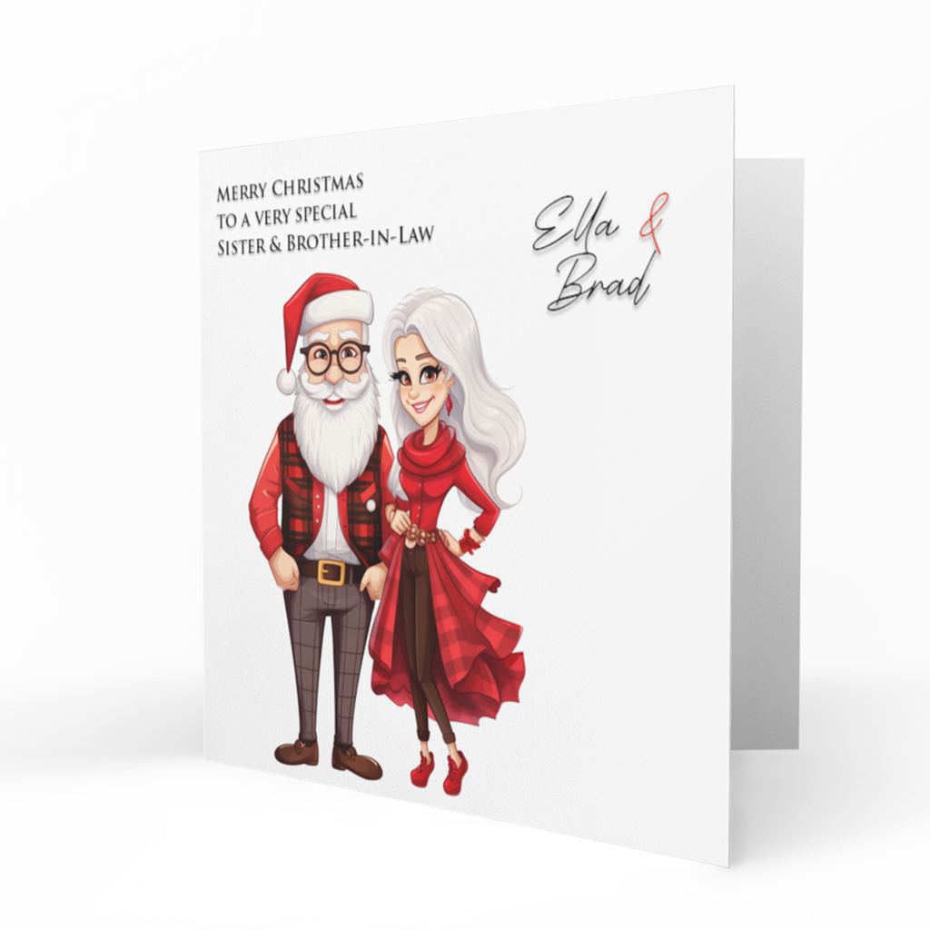 Personalised Christmas Card, Special Couple, Neighbours, Friends, Mum and Dad, Mr & Mrs Claus