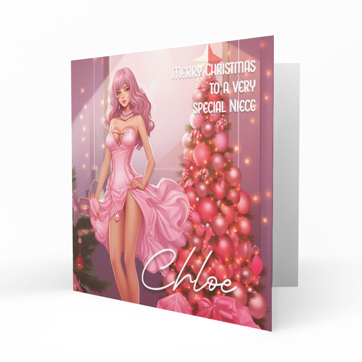 Personalised Christmas Card, Any Name, Any Relation, Granddaughter, Daughter, Mum, Sister, Niece, Cute, Friend, Teenager