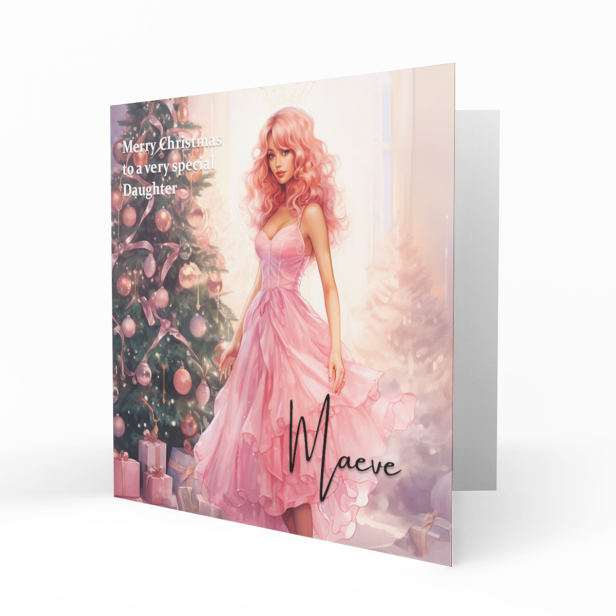 Personalised Christmas Card, Any Name, Any Relation, Granddaughter, Daughter, Mum, Sister, Niece, Cute, Friend, Teenager