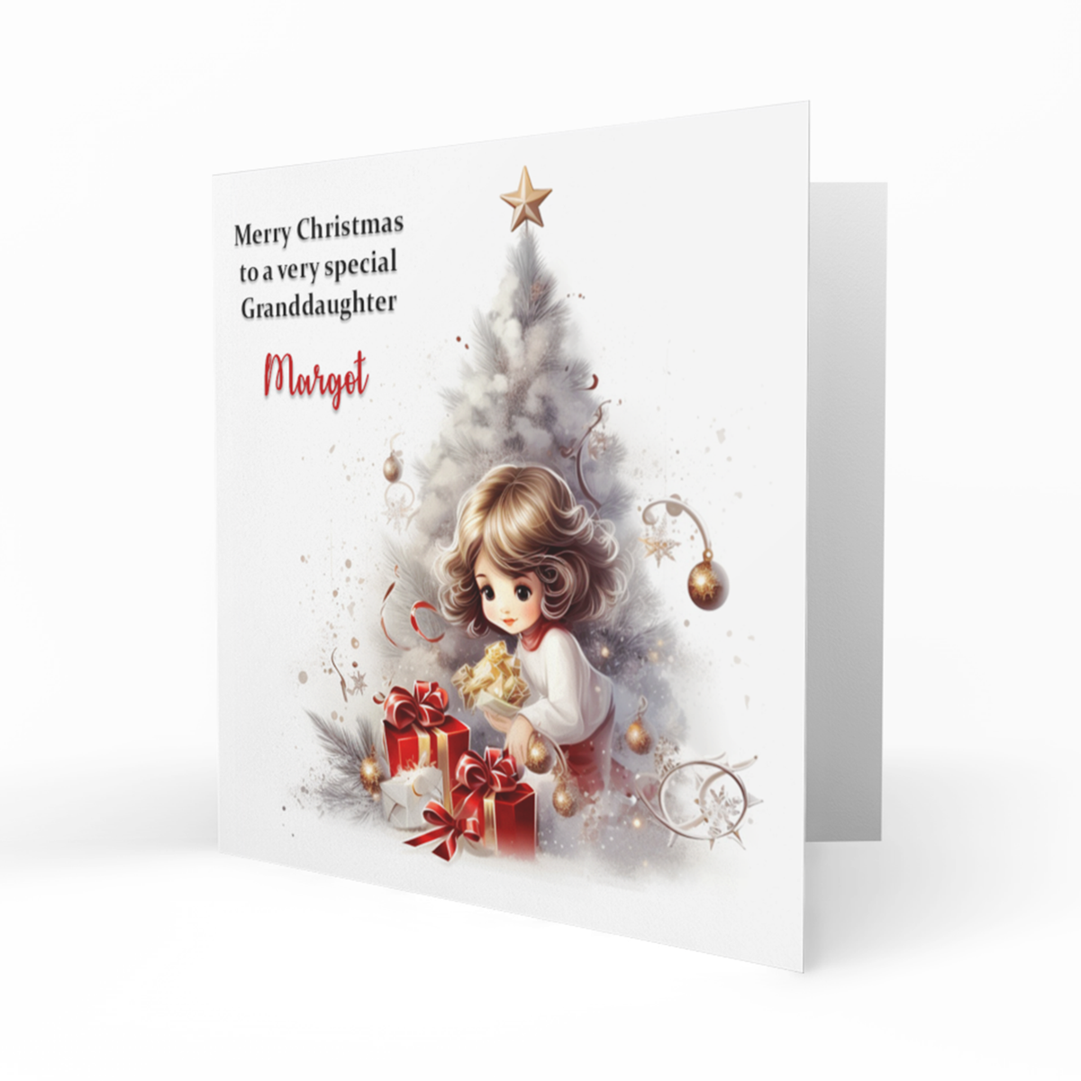 Personalised Christmas Card, Any Name, Any Relation, Granddaughter, Daughter, Mum, Sister, Niece, Cute, Friend, Teenager