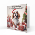 Personalised Christmas Card, Any Name, Any Relation, Granddaughter, Grandson, Daughter, Mum, Sister, Niece, Dog, Pet, Cavalier King Charles Spaniel