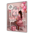 21st Birthday Card Girl, Granddaughter, Daughter, Niece, Large A5 Size