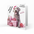 Personalised Christmas Card, Any Name, Any Relation, Granddaughter, Grandson, Daughter, Mum, Sister, Niece, Dog, Pet, Labrador