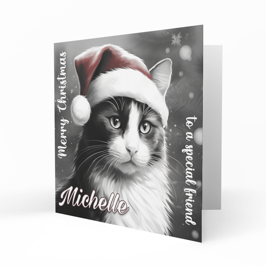 Personalised Christmas Card, Any Name, Any Relation, Granddaughter, Grandson, Daughter, Mum, Sister, Niece, Friend, Cat, Pet,
