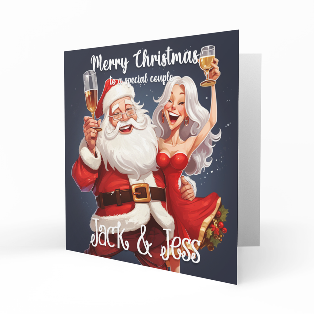 Personalised Christmas Card, Any Name, Any Relation, Special Couple, Friends, Neighbours, In-Laws, Teacher,