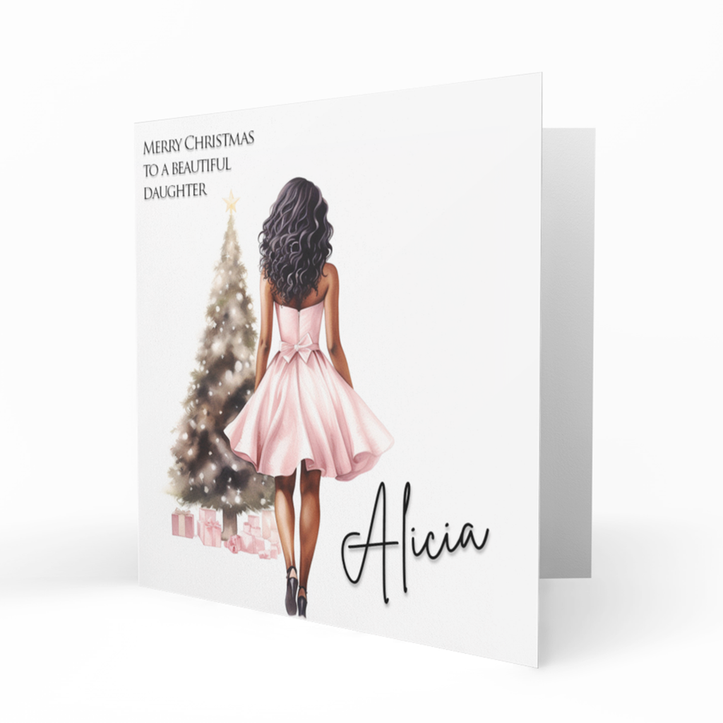 Personalised Christmas Card, Any Name, Any Relation, Granddaughter, Daughter, Sister, Niece, Friend, Teenager, Bestie, Cute