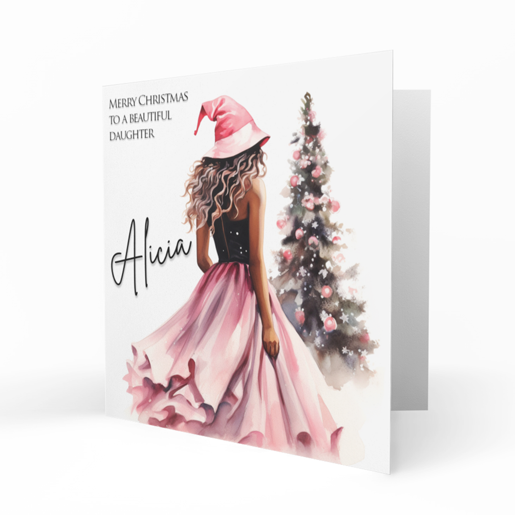 Personalised Christmas Card, Any Name, Any Relation, Granddaughter, Daughter, Sister, Niece, Friend, Teenager, Bestie, Cute