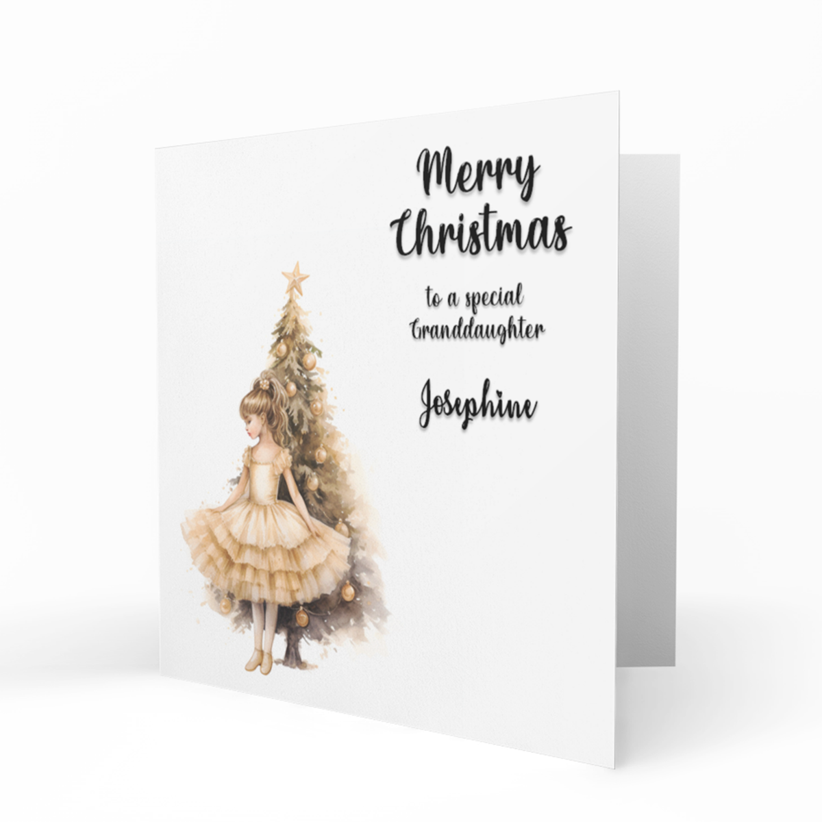 Personalised Christmas Card, Any Name, Any Relation, Ballerina, Ballet, Granddaughter, Daughter, Sister, Niece, Friend, Bestie, Cute
