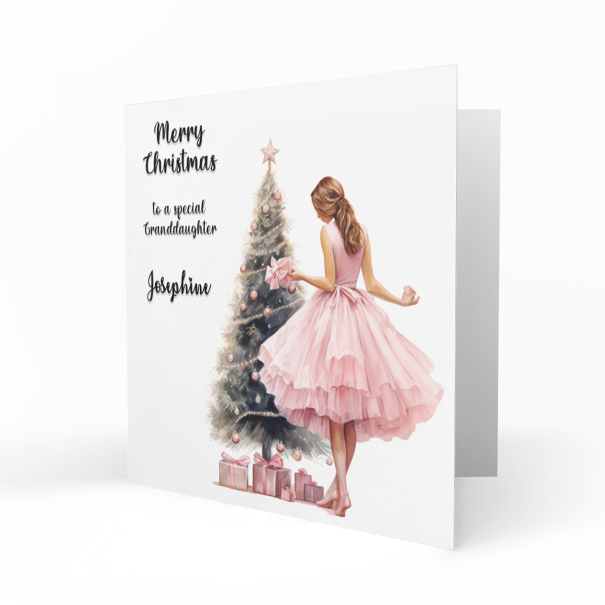 Personalised Christmas Card, Any Name, Any Relation, Ballerina, Ballet, Granddaughter, Daughter, Sister, Niece, Friend, Bestie, Cute