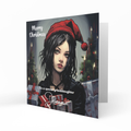 Personalised Christmas Card, Any Name, Any Relation, Goth, Emo, Rock, Granddaughter, Daughter, Sister, Niece, Friend, Bestie, Teenager,