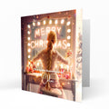 Personalised Christmas Card - Girl at a Festive Dressing Table