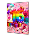 16th Birthday Card For Girls, Daughter, Granddaughter, Niece, Trainers, Shoes, Teenager,
