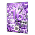 16th Birthday Card Girl Granddaughter Daughter Niece Large A5 Size Butterfly