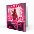Personalised Christmas Card - Girl at a Festive Dressing Table