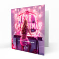 Personalised Christmas Card - Girl at a Festive Dressing Table