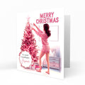 Christmas Card for girls Personalised Daughter Granddaughter Sister Niece Friend MERRY CHRISTMAS LIGHTS, Any Name, Any Relation C380