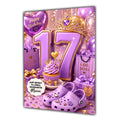 17th Birthday Card Girl Granddaughter Daughter Niece Large A5 Size Shoes