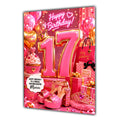 17th Birthday Card For Girls, Daughter, Granddaughter, Niece, Trainers, Shoes, Teenager,