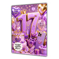 17th Birthday Card Girl Granddaughter Daughter Niece Large A5 Size Mobile