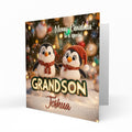 Personalised Christmas Card For Grandson C453