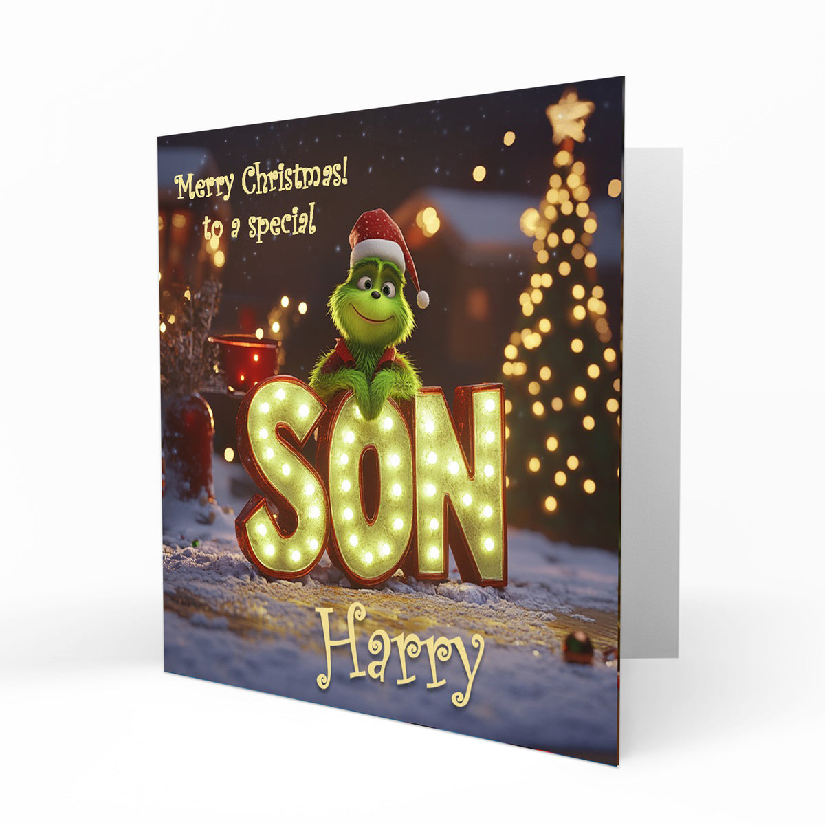 Personalised Christmas Card For Son C459