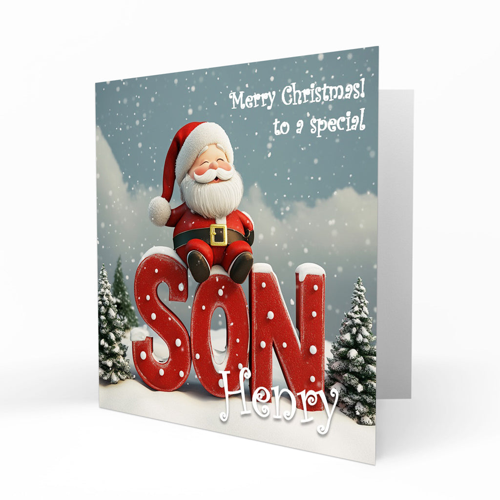 Personalised Christmas Card For Son C461